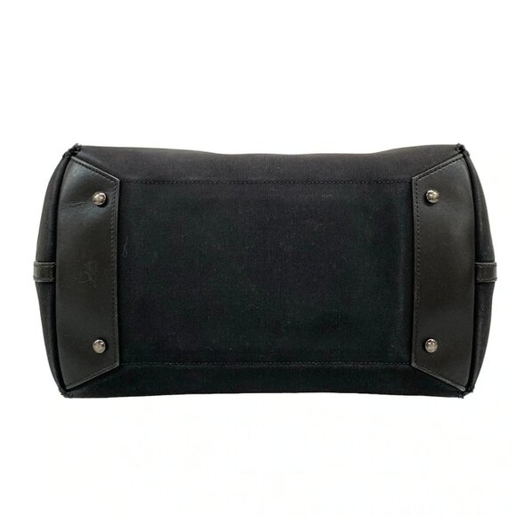 Auth CHRISTIAN LOUBOUTIN fringe bus - Black Red White Canvas Leather Tote Bag - Picture 5 of 15